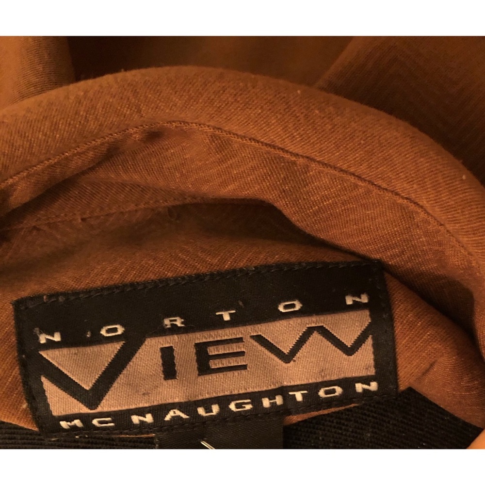 Brown Button Down Vintage NORTON PETITE MCNAUGHTON - Picture 8 of 8